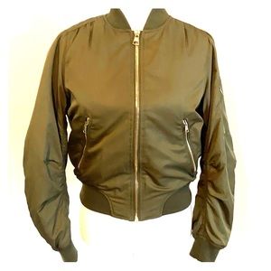 Top shop green bomber jacket